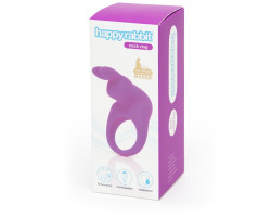 Вибронасадка с кольцом Happy Rabbit Cock Ring фиолетовое-foto3
