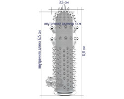 BI 010 / Насадка мужская силиконовая, 14,2 см _ BI-010045C закрытая-foto3