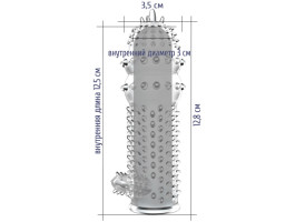 BI 010 / Насадка мужская силиконовая, 14,2 см _ BI-010045C закрытая-foto3