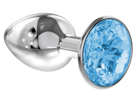 Анальная пробка Diamond Light blue Sparkle Small 4009-04Lola