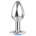 Анальная пробка Diamond Light blue Sparkle Small 4009-04Lola