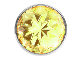 Анальная пробка Diamond Yellow Sparkle Small 4009-02Lola-foto7