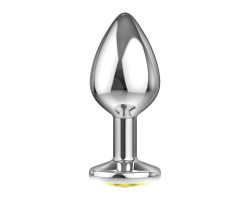 Анальная пробка Diamond Yellow Sparkle Small 4009-02Lola-foto3