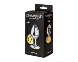 Анальная пробка Diamond Yellow Sparkle Small 4009-02Lola-foto4