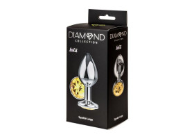 Анальная пробка Diamond Yellow Sparkle Small 4009-02Lola-foto4