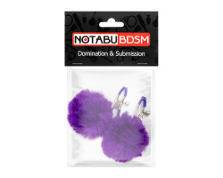 ЗАЖИМЫ ДЛЯ СОСКОВ С ПУШКОМ цвет фиолетовый арт. NTB-80607-foto3