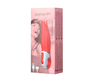 Вибратор  Satisfyer Vibes Power Flower красный аккумулятор USB