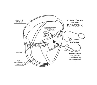 Фаллоимитатор - неоскин с поясом "Harness" в коробке РЕСТАЙЛИНГ