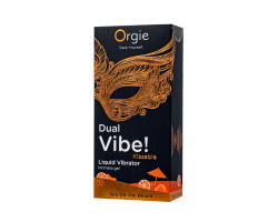 Съедобный гель с эффектом вибрации Orgie DUAL VIBE!, со вкусом коктейля секс на пляже, 15 мл-foto3