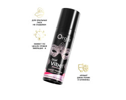 Съедобный гель с эффектом вибрации Orgie DUAL VIBE! Strawberry Gin And Tonic, на водной основе, 15мл