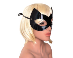 Маска Штучки-дрючки «Кошка», лакированная кожа, черная-foto3