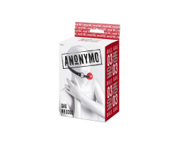 Кляп Anonymo #0303 с отверстиями для воздуха, ABS пластик, красный, 64 см-foto3