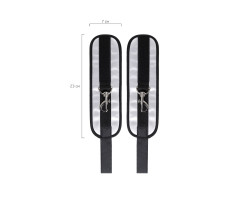 Фиксаторы для рук Anonymo #0702, полиэстер, черно-серебристый, 23 см-foto3