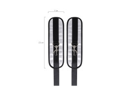 Фиксаторы для рук Anonymo #0702, полиэстер, черно-серебристый, 23 см-foto3