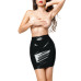 Мини-юбка Glossy Leanne из материала Wetlook, черный, S