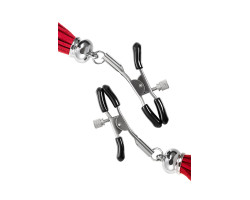 ЗАЖИМЫ НА СОСКИ (ПРИЩЕПКИ) С КИСТОЧКАМИ ИЗ ЗАМШИ (КРАСНЫЙ), арт. CH-8202-foto2