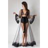 Amoralle Прозрачный тюлевый черный халат Amene Gown Tule S