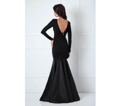 Amoralle Платье черное длинное с открытой спиной Black Hourglass размер S