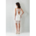 Amoralle Сорочка длинная белого цвета с гипюром White Lace Satin Mini Nightdress размер M