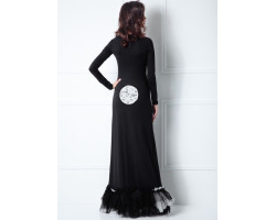 Amoralle  Длинное платье с пуговицами из камней Black Swarovski Cristal Button Robe размер S-foto2