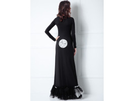 Amoralle  Длинное платье с пуговицами из камней Black Swarovski Cristal Button Robe размер S-foto2