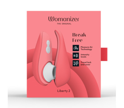 Бесконтактный клиторальный стимулятор Womanizer Liberty 2 розовый