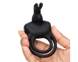 Вибронасадка с кольцом Happy Rabbit Cock Ring черная-foto6
