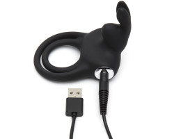 Вибронасадка с кольцом Happy Rabbit Cock Ring черная-foto4