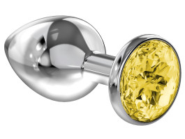 Анальная пробка Diamond Yellow Sparkle Large 4010-02Lola-foto7