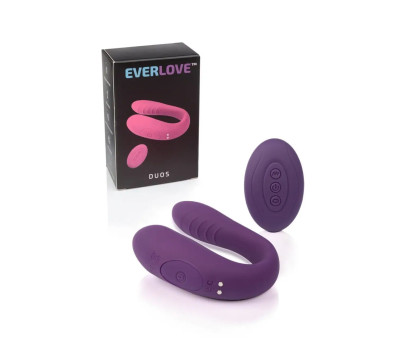 Стимулятор для пар EVERLOVE DUOS перезаряжаемый USB 10 режимов фиолетовый