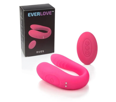 Стимулятор для пар EVERLOVE DUOS перезаряжаемый USB 10 режимов розовый
