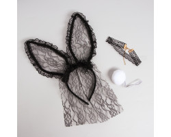 Карнавальный набор "Я твоя зайка" ободок-ушки+чокер+хвостик   4151723-foto3