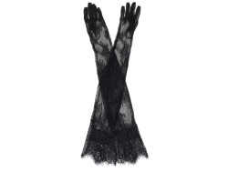 Amorelle бельё женское перчатки  гипюровые высокие Black Lace Gloves черные-foto2