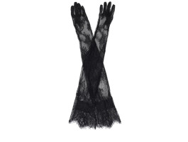 Amorelle бельё женское перчатки  гипюровые высокие Black Lace Gloves черные-foto2