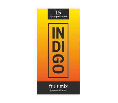 ПРЕЗЕРВАТИВЫ INDIGO FRUITMIX № 15 (ФРУКТОВЫЙ МИКС С АРОМАТОМАМИ), 15 штук