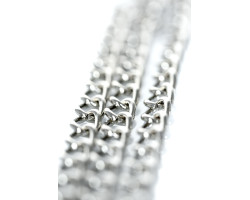 Зажимы для сосков и клитора TOYFA Theatre на цепочке, металл, серебряные-foto2