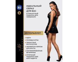 Платье Short PVC dress with frilled shoulder straps S-foto6