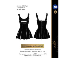 Платье Short PVC dress with frilled shoulder straps S-foto4