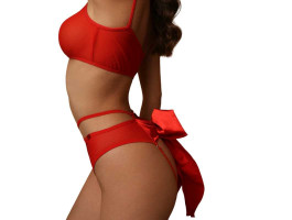 Игривые трусики красные с большим бантом сзади (Easy to love) (L/XL (46-48))-foto2