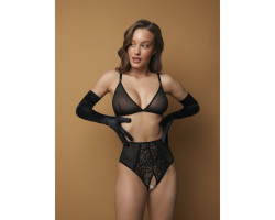 Высокие трусики черные с шнуровкой сзади (Easy to love) (L/XL (46-48))-foto3