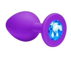 Анальная пробка Emotions Cutie Small Purple light blue crystal 4011-03Lola-foto5