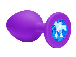 Анальная пробка Emotions Cutie Small Purple light blue crystal 4011-03Lola-foto8