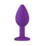 Анальная пробка Emotions Cutie Small Purple light blue crystal 4011-03Lola