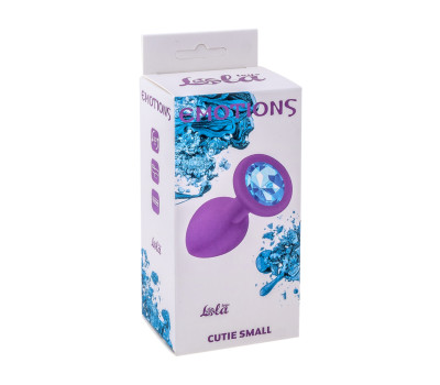 Анальная пробка Emotions Cutie Small Purple light blue crystal 4011-03Lola