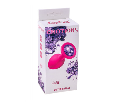 Анальная пробка Emotions Cutie Small Pink dark purple crystal 4011-01Lola