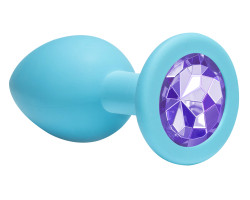 Анальная пробка Emotions Cutie Medium Turquoise light purple crystal 4012-04Lola-foto5