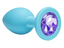 Анальная пробка Emotions Cutie Medium Turquoise light purple crystal 4012-04Lola-foto5