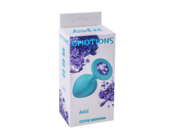 Анальная пробка Emotions Cutie Medium Turquoise light purple crystal 4012-04Lola-foto6