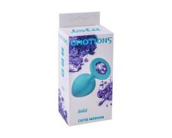 Анальная пробка Emotions Cutie Medium Turquoise light purple crystal 4012-04Lola-foto2