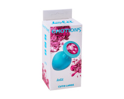 Анальная пробка Emotions Cutie Large Turquoise pink crystal 4013-03Lola-foto3